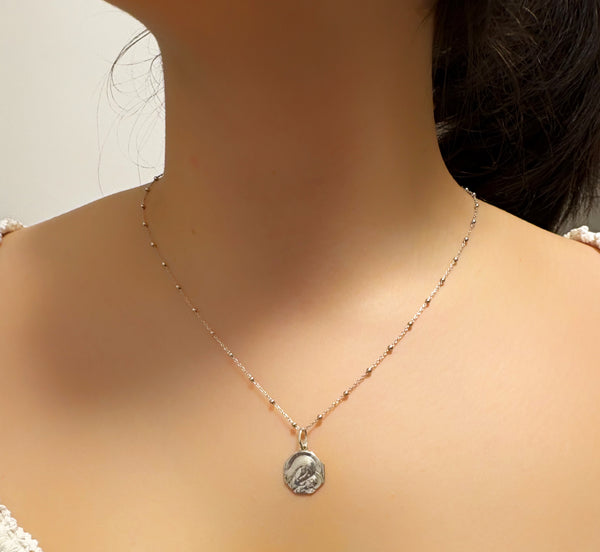 Medaglia VERGINE DI KIKO in argento 925°°