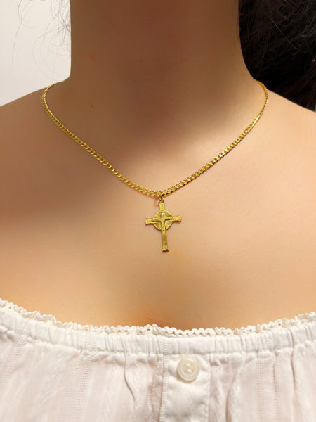 Croce gloriosa oro giallo o bianco 18kt