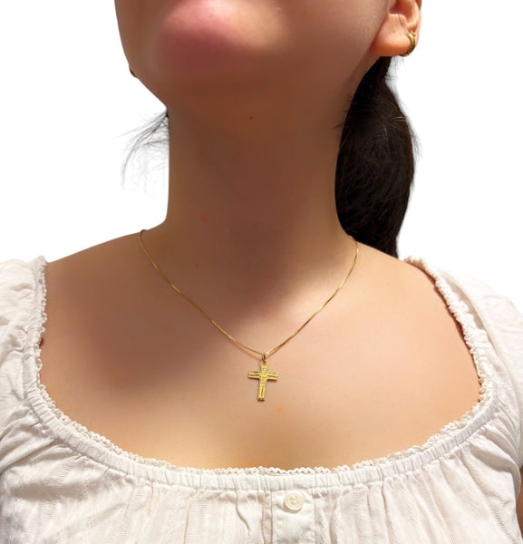 Croce traditio oro giallo o bianco 18kt
