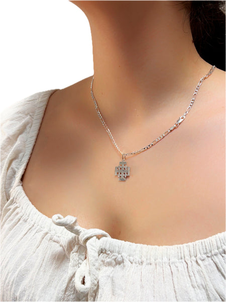 Croce Jerusalem  in argento 925°°