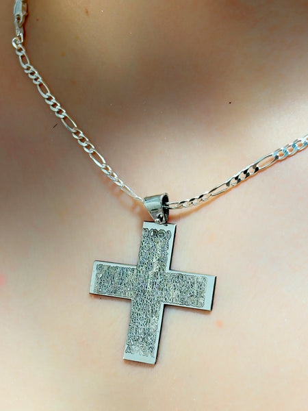 Croce con incisione CREDO in argento 925°°