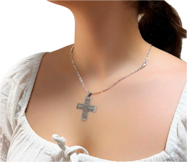 Croce con incisione SHEMA' in argento 925°°