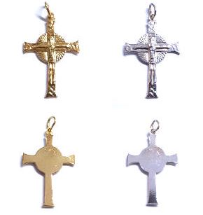 Croce gloriosa oro giallo o bianco 18kt