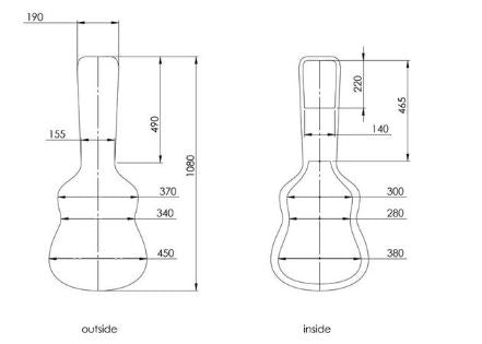 Custodia rigida per chitarra